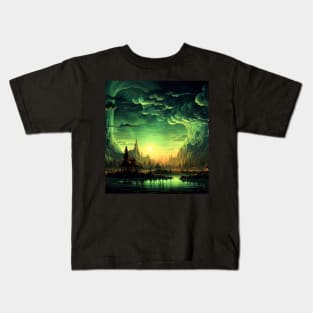 Fantasy Landscape Surreal Dreamscape Kids T-Shirt